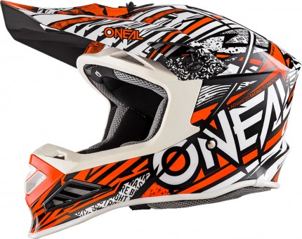 Oneal 8Series Synthy Motocross Helm (Orange,L (59/60)) 